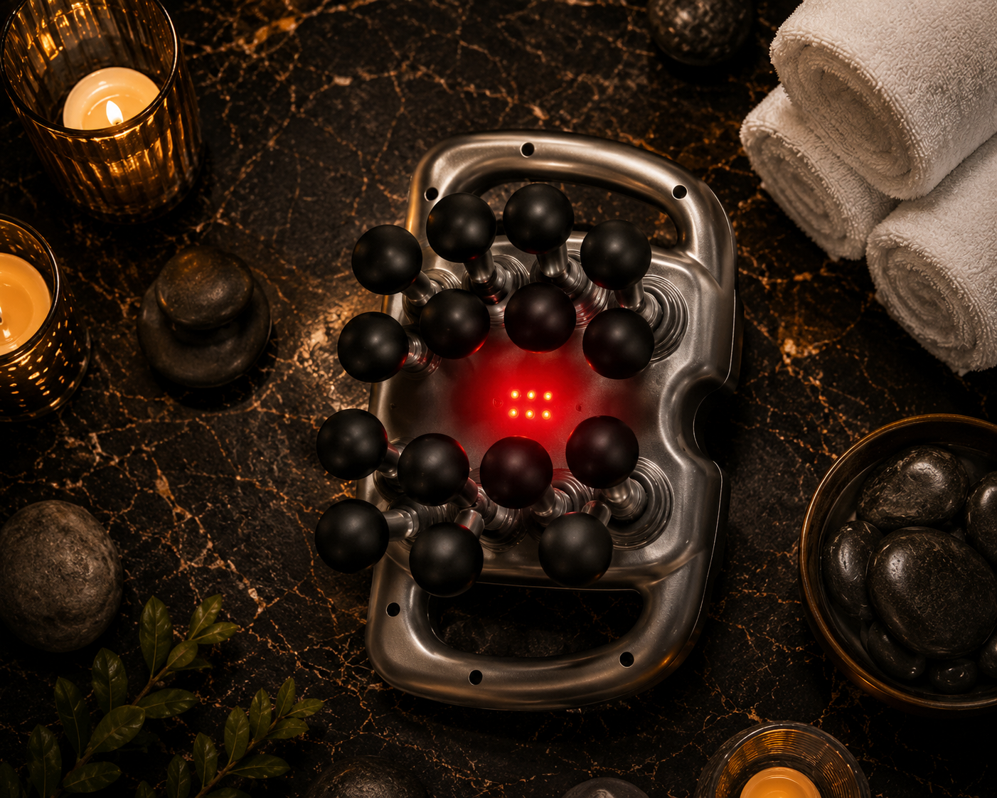 Fascia Massage Gun — 16 Heads, Red Light and High-Frequency Vibration