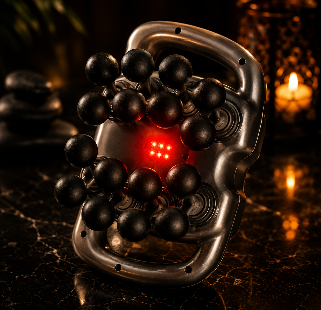 Fascia Massage Gun — 16 Heads, Red Light and High-Frequency Vibration