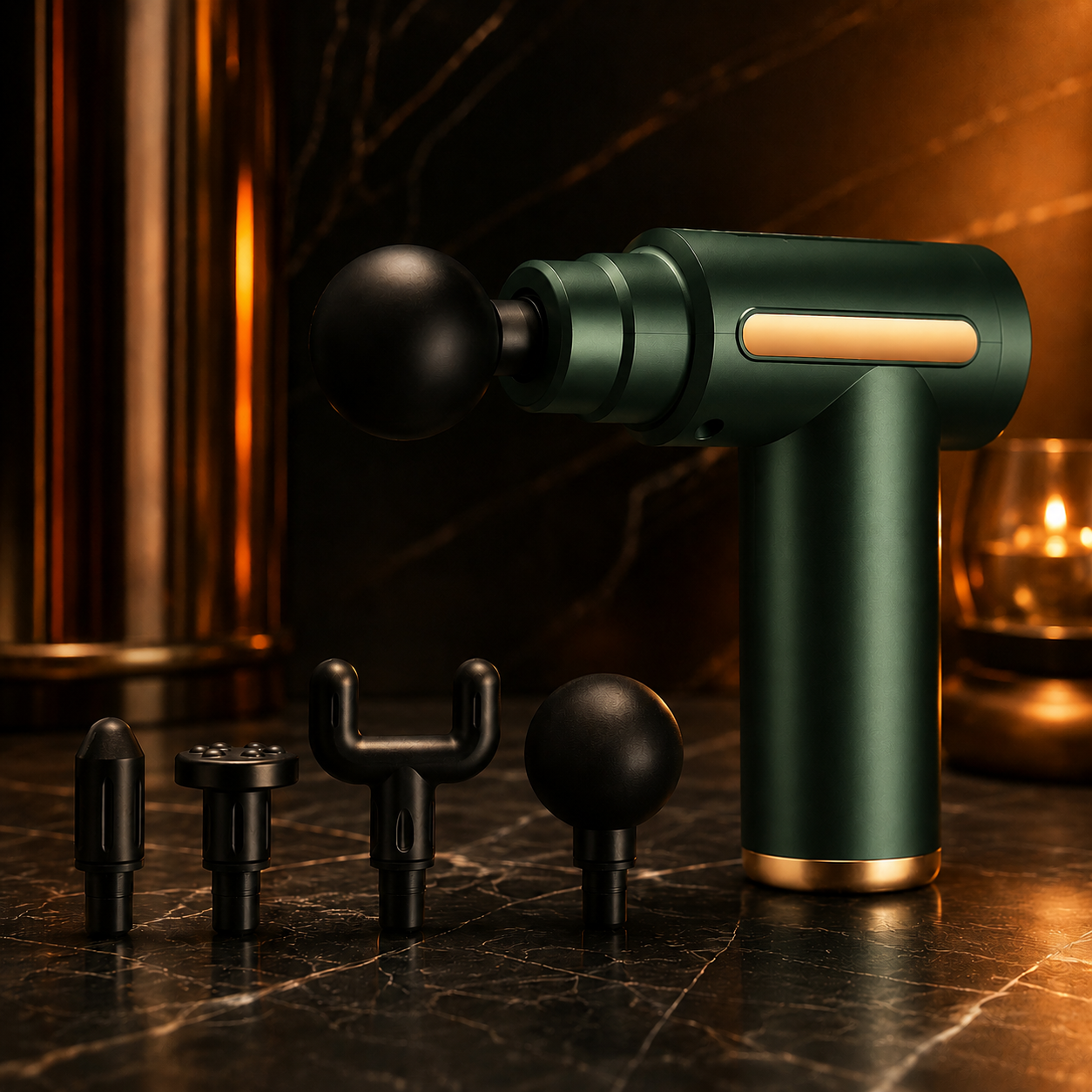 Muscle Massage Gun — 4 Heads, Deep Percussion 24W