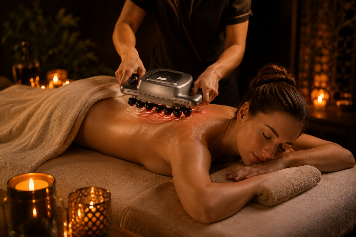 Fascia Massage Gun — 16 Heads, Red Light and High-Frequency Vibration